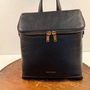 Bolivant Black Leather Backpack straps never used see pictures